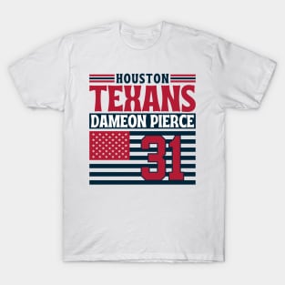 Houston Texans Pierce 31 American Flag Football T-Shirt